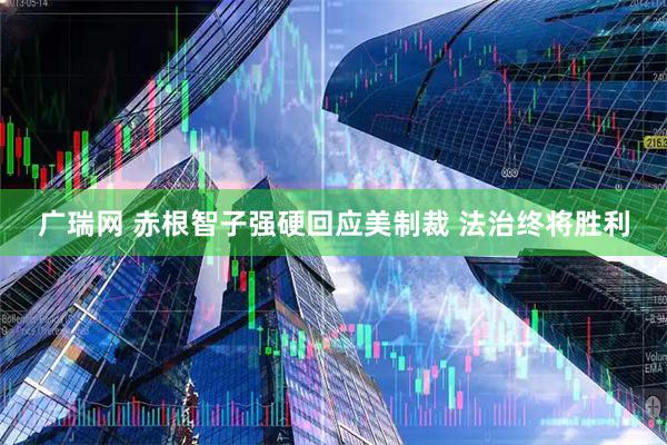广瑞网 赤根智子强硬回应美制裁 法治终将胜利